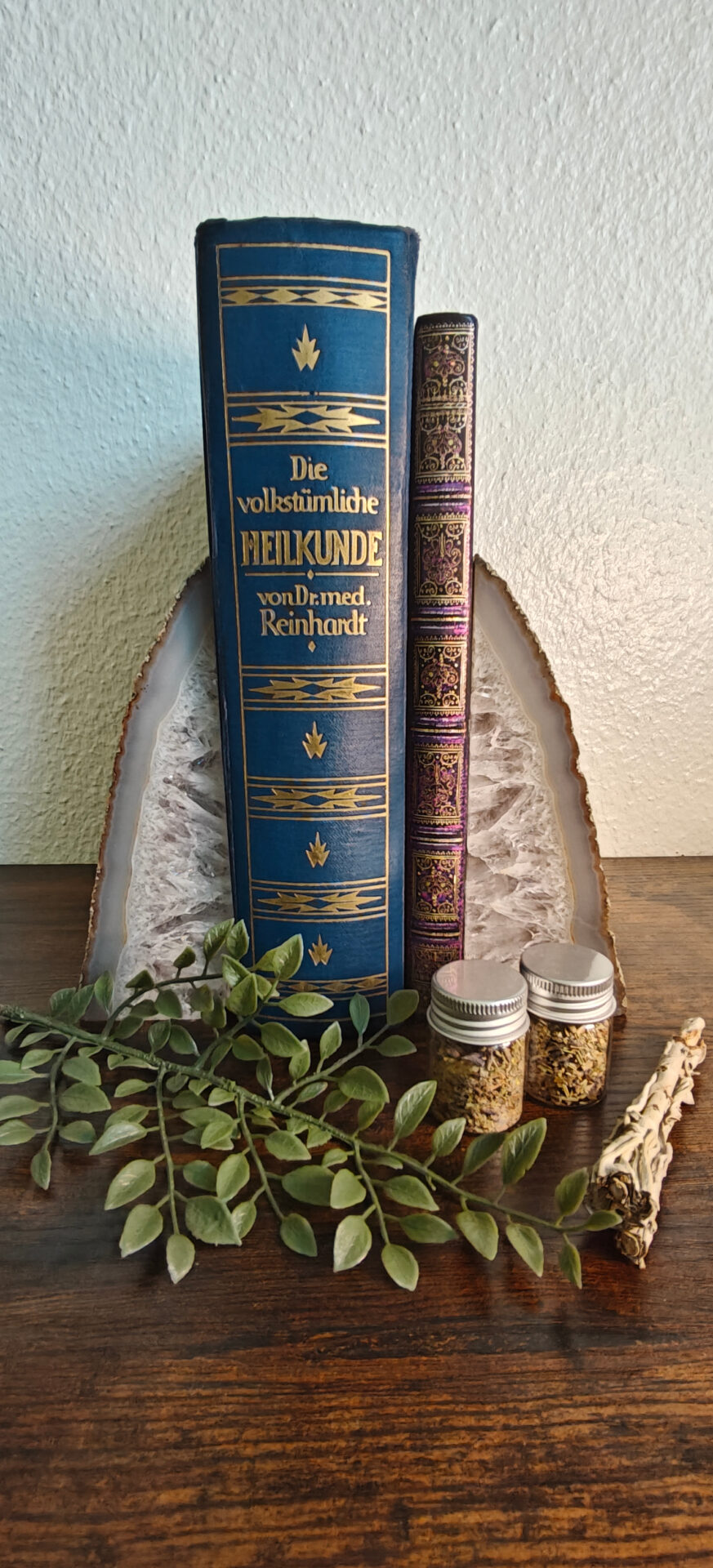 Achat-Geode Buchstützen – Unikat
