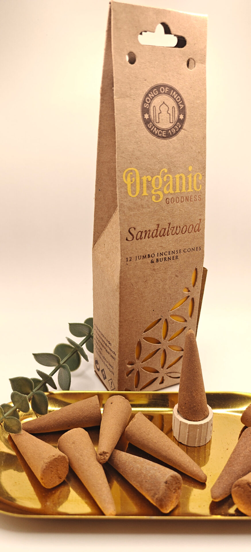 Räucherkegel Sandalwood – Organic Goodness | Song of India